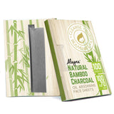 Sábanas de Bloting de Aceite, toallitas de carbón de bambú natural, 100 hojas por paquete, papel orgánico de blotting - Blotters de belleza para la cara, papeles eliminan el exceso de brillo - para el maquillaje facial y el cuidado de la piel