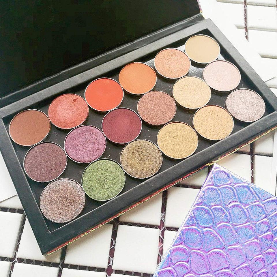 Micro Trader Caja de sombra de ojos vacía para maquillaje pequeño/grande, magnética, paleta de cosméticos, sombra de ojos, escamas de peces, bandeja de almacenamiento para bricolaje