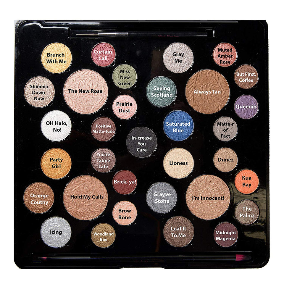 Rosa peltre cosméticos "I Want It todos intercambiables Paleta de maquillaje magnético (33 colores)